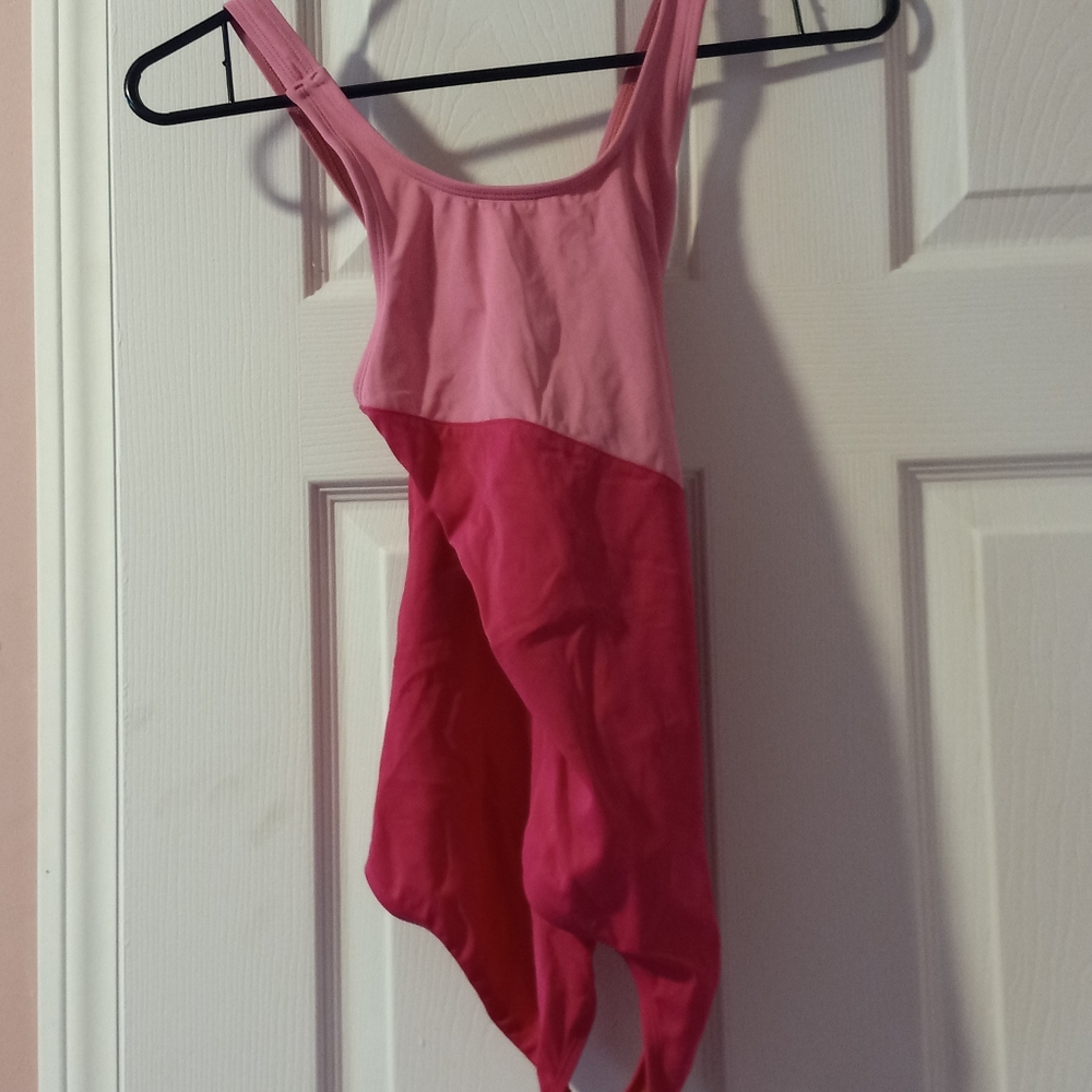 Pink one piece swim suit